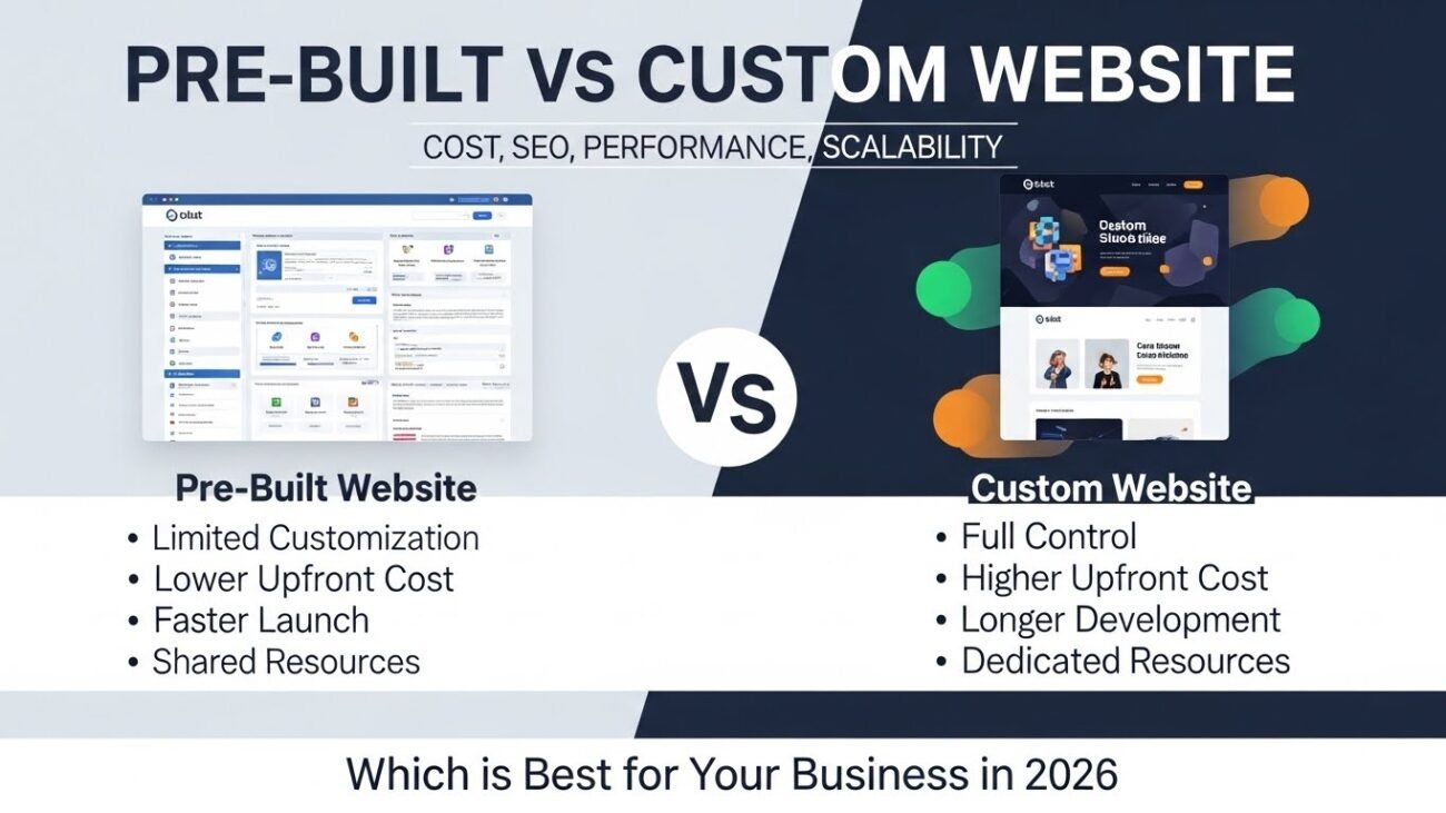 Pre-Built Website vs Custom Website: 7 Powerful Differences